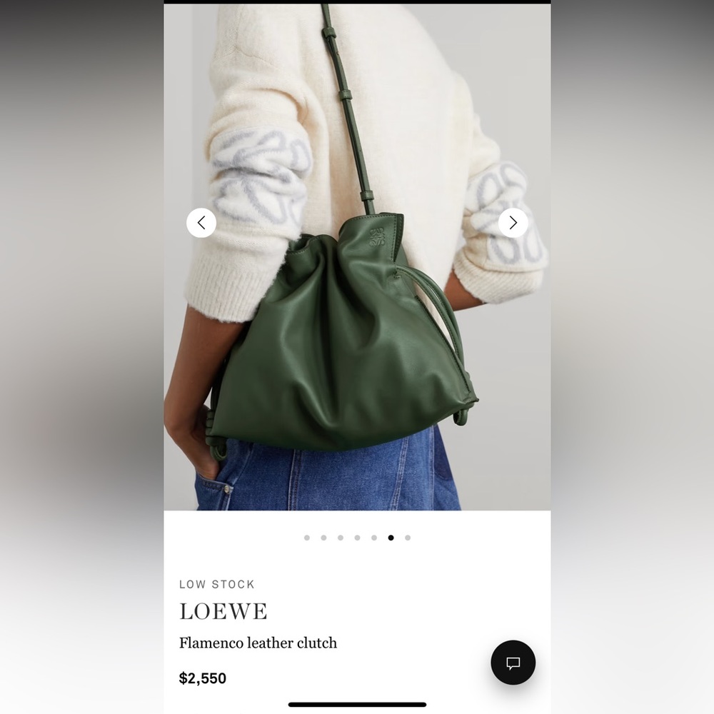 Loewe flamenco leather clutch
